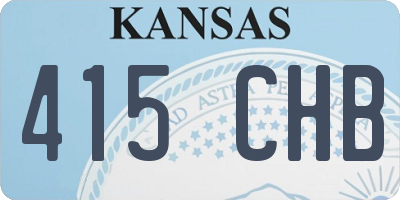 KS license plate 415CHB
