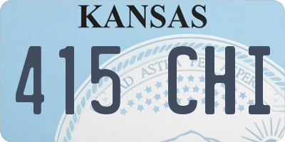 KS license plate 415CHI