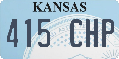 KS license plate 415CHP