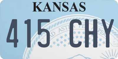 KS license plate 415CHY
