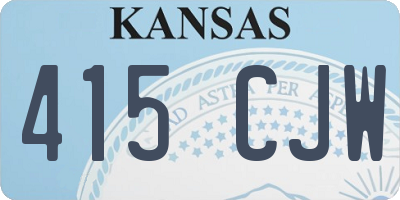 KS license plate 415CJW