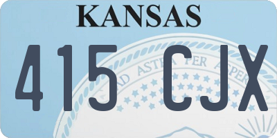 KS license plate 415CJX