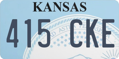 KS license plate 415CKE