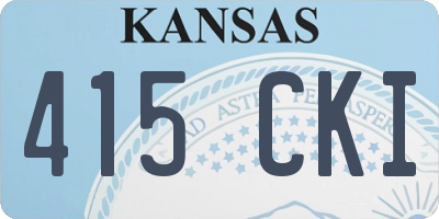 KS license plate 415CKI