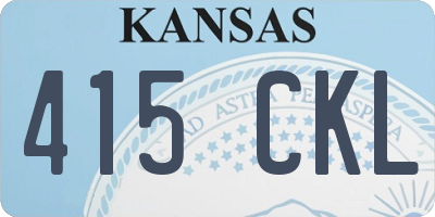 KS license plate 415CKL