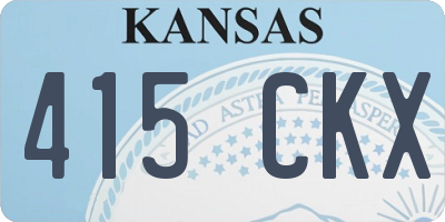 KS license plate 415CKX