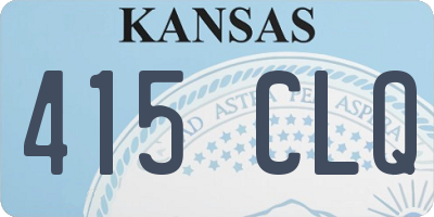 KS license plate 415CLQ