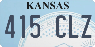KS license plate 415CLZ