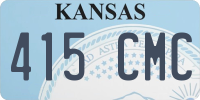 KS license plate 415CMC