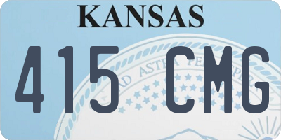 KS license plate 415CMG
