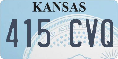KS license plate 415CVQ