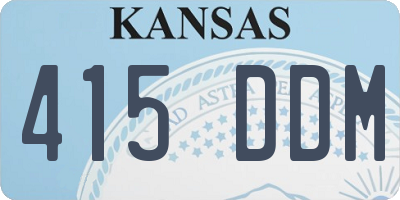 KS license plate 415DDM