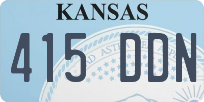 KS license plate 415DDN