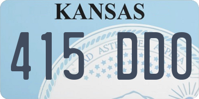 KS license plate 415DDO