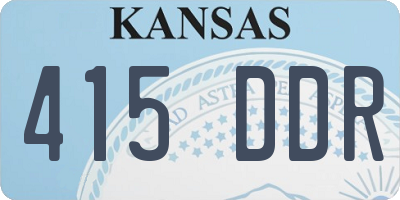 KS license plate 415DDR