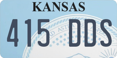 KS license plate 415DDS