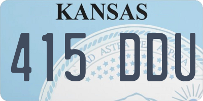 KS license plate 415DDU