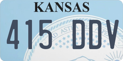 KS license plate 415DDV