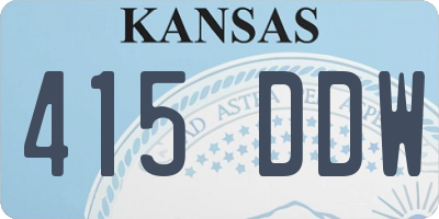 KS license plate 415DDW