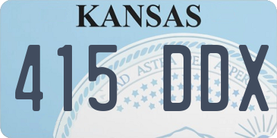 KS license plate 415DDX