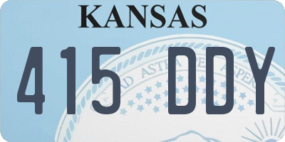 KS license plate 415DDY