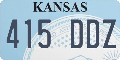KS license plate 415DDZ