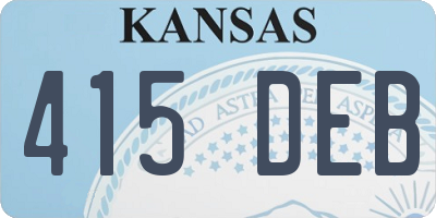 KS license plate 415DEB