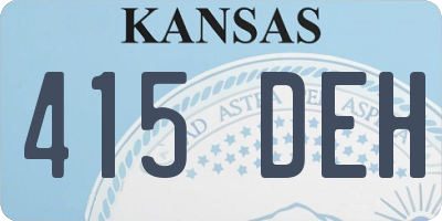 KS license plate 415DEH
