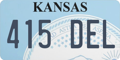KS license plate 415DEL