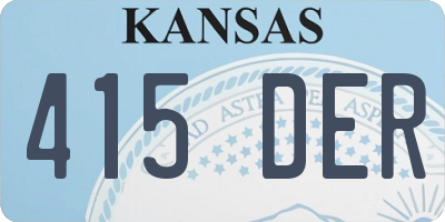 KS license plate 415DER
