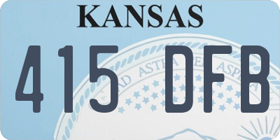 KS license plate 415DFB
