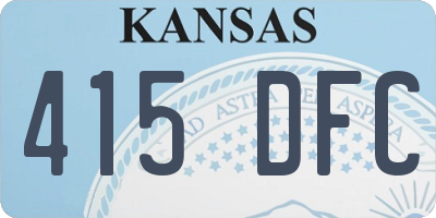 KS license plate 415DFC