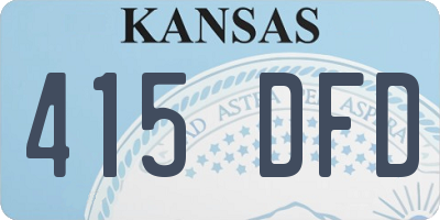 KS license plate 415DFD