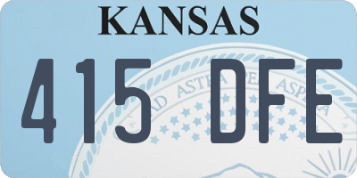 KS license plate 415DFE