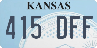 KS license plate 415DFF