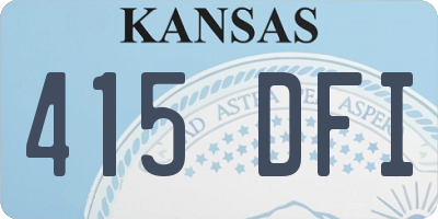 KS license plate 415DFI