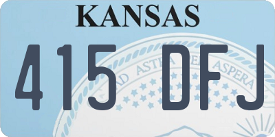 KS license plate 415DFJ