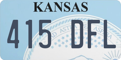 KS license plate 415DFL