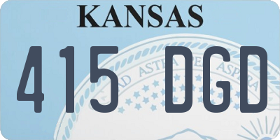 KS license plate 415DGD