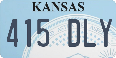 KS license plate 415DLY