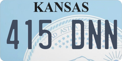 KS license plate 415DNN