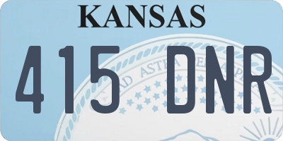 KS license plate 415DNR