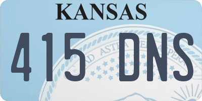 KS license plate 415DNS