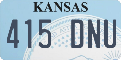 KS license plate 415DNU