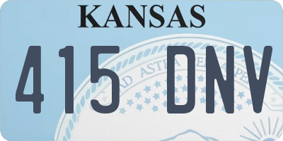 KS license plate 415DNV
