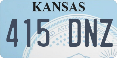 KS license plate 415DNZ