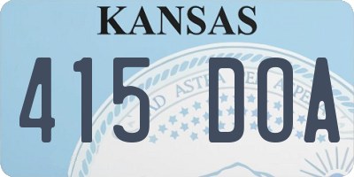 KS license plate 415DOA