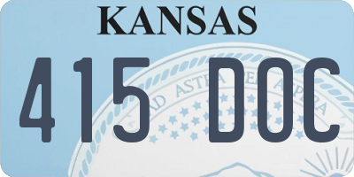 KS license plate 415DOC