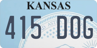 KS license plate 415DOG