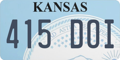 KS license plate 415DOI